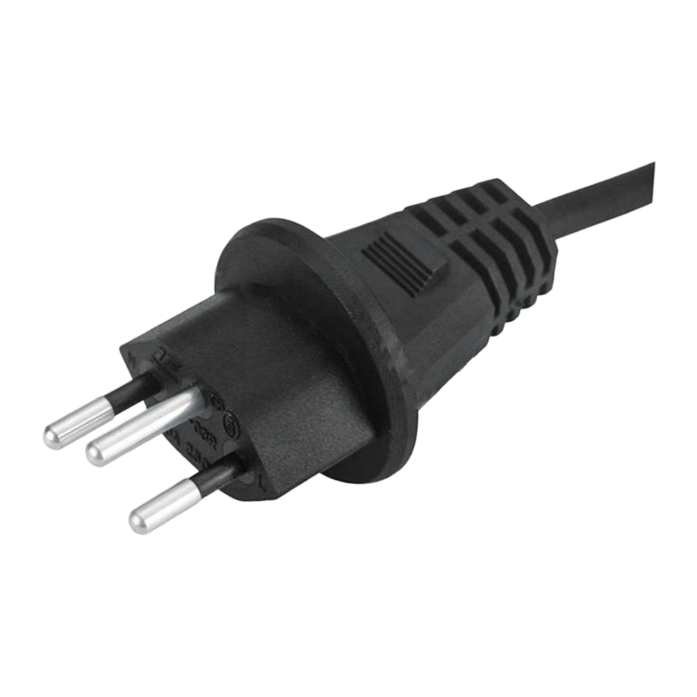 JF03-R Swiss three-core flat plug special-shaped plug Swiss certified power cord