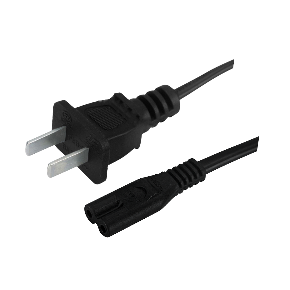 PBB-6~ST2 China two-core flat plug cable assembly ccc certified power cord with c7 octagonal connector