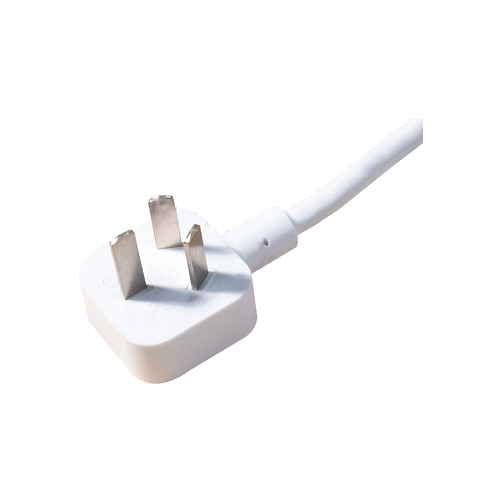 PSB-01 is a China three-core single-phase two-pole with grounding non-removable square millet custom plug CCC certified power cord