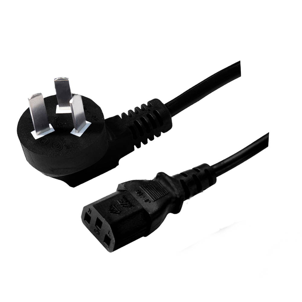 PSB-10~JF-05 China Three-core 90 Degree Bend Wire Assembly CCC Certified Power Cord with C13 Suffix Connector
