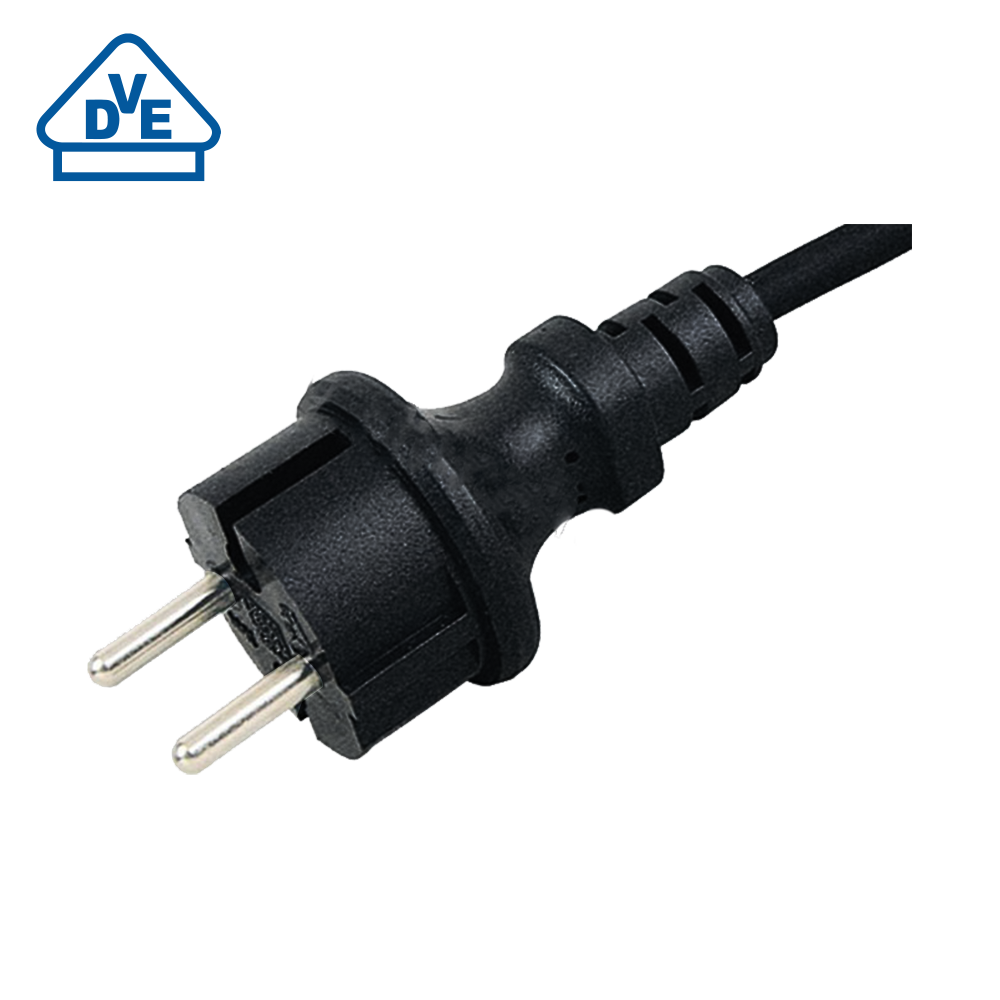 JF-02F European two-core outdoor waterproof round plug VDE certified power cord