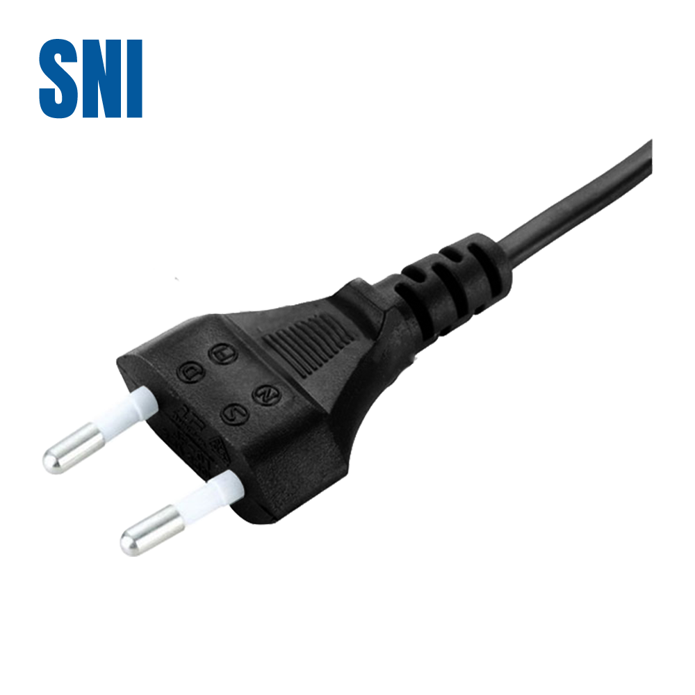 JF-01 Indonesia two-core two-pole flat plug SNI Indonesia certified power cord